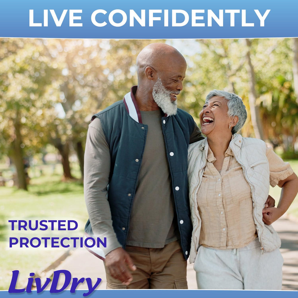 LivDry empaque abierto con almohadillas visibles listo para usar
