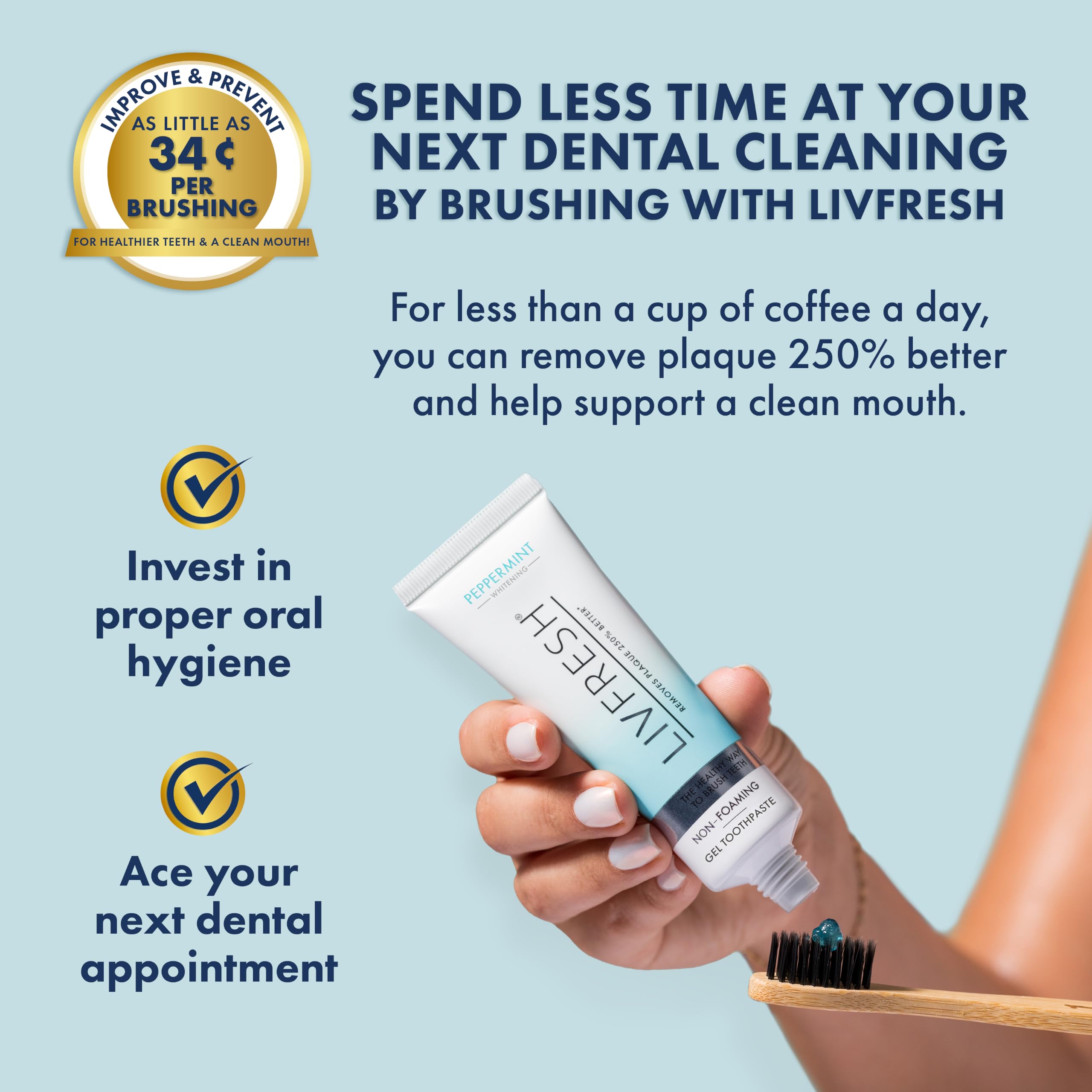 Comparación de tamaño LIVFRESH para ver proporción y duración