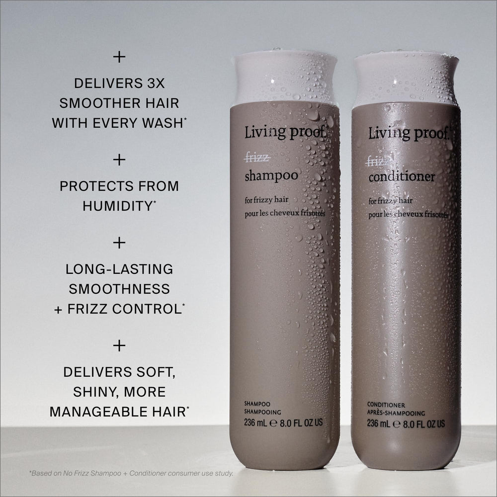 Living Proof comparación de tamaño 8 oz para referencia de uso diario