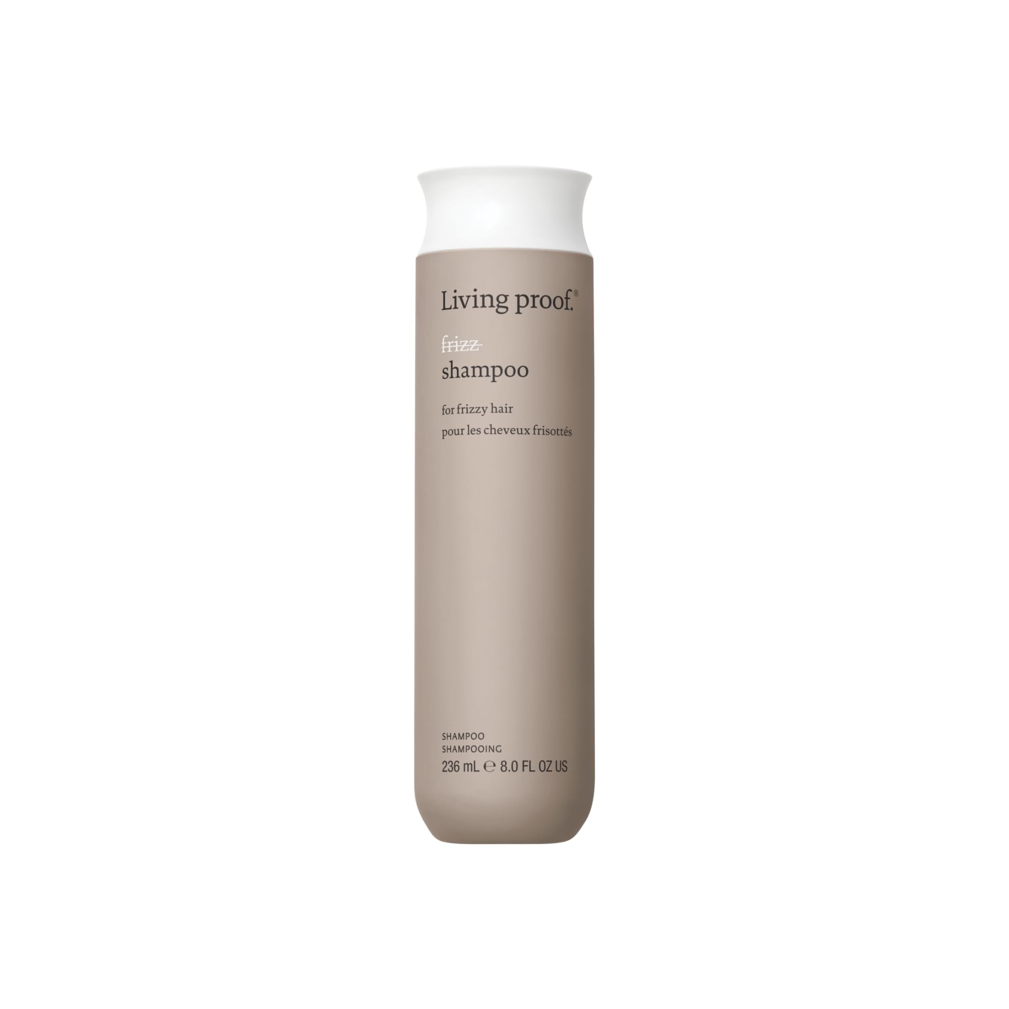 Living Proof botella frontal 8 oz mostrando diseño y beneficio anti-frizz