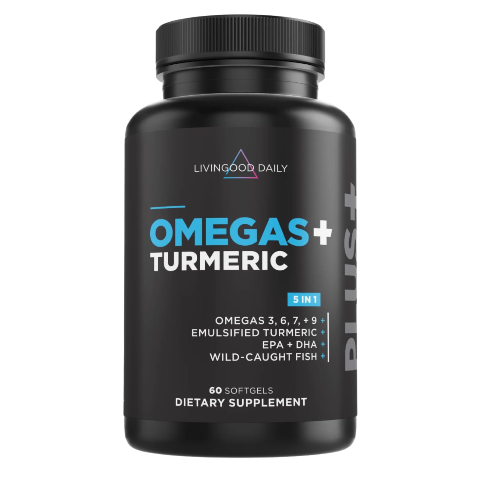 Livingood Daily imagen frontal del envase mostrando 60 softgels y beneficios claros