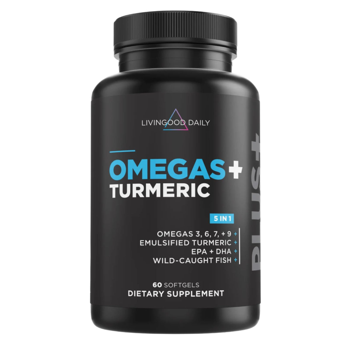 Livingood Daily imagen frontal del envase mostrando 60 softgels y beneficios claros