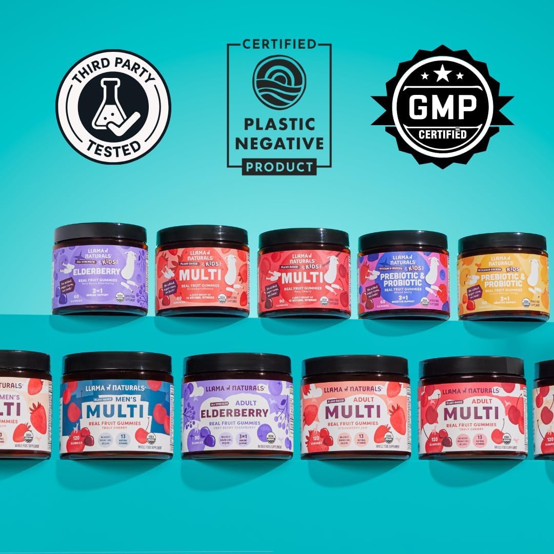 Llama Naturals etiqueta nutricional legible con ingredientes y origen