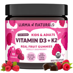 Llama Naturals empaque frontal con diseño y beneficio vegano visible