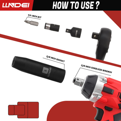 LLNDEI deep and shallow sockets arranged to show versatile fit options