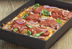 Lloyd Pans corte que muestra profundidad 2.5 in, control de porciones