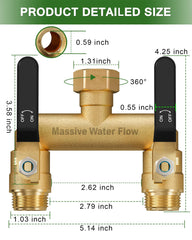 LNEZCDB close-up of two long metal handles for easy valve control with gloves