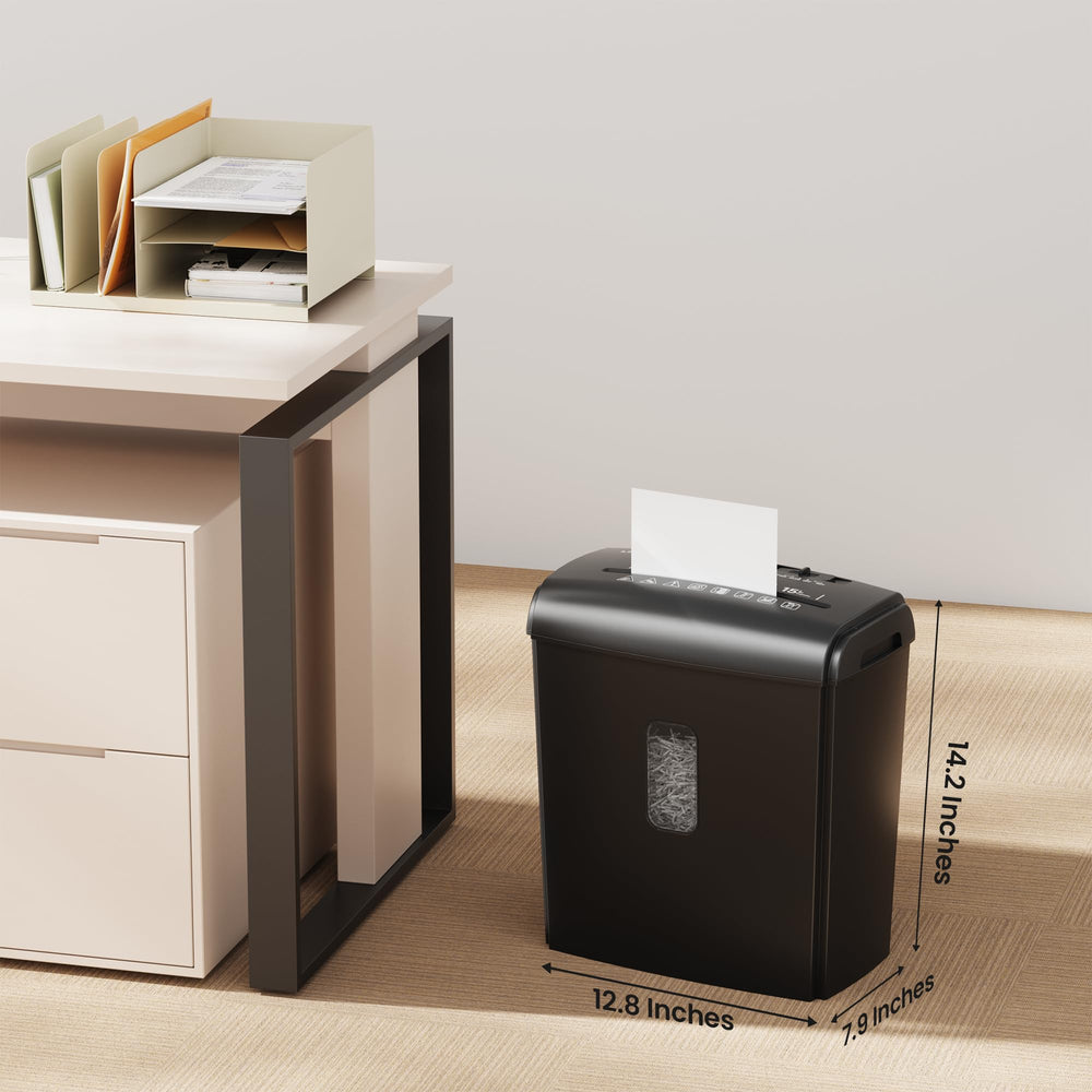 Locksworth placed in a home office setting, tidy secure shredding solution benefit