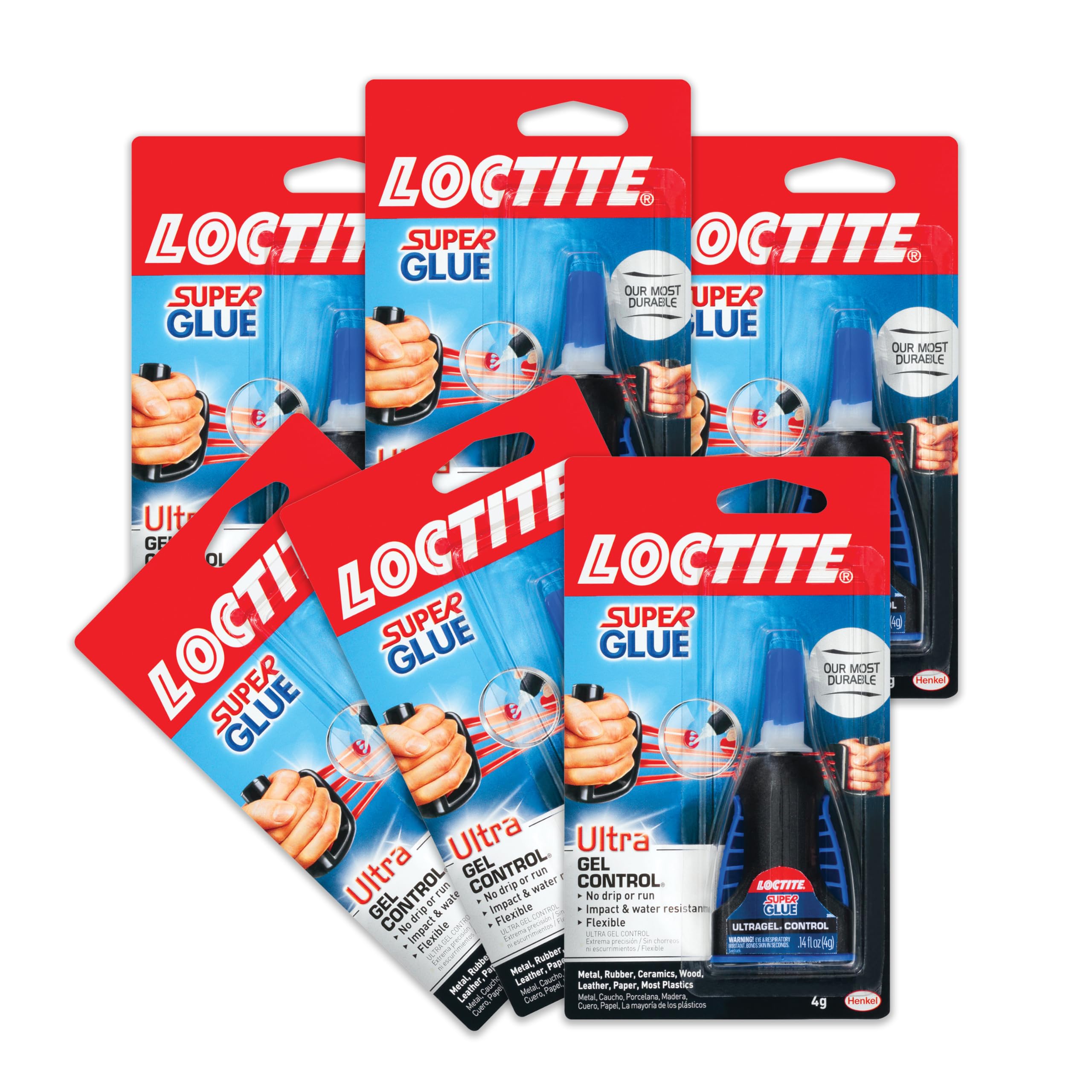 Loctite frasco frontal mostrando el diseño lateral y tamaño práctico