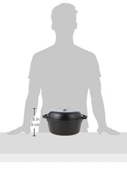 Lodge inner pot depth and dual handles, easy lifting and steady roasting