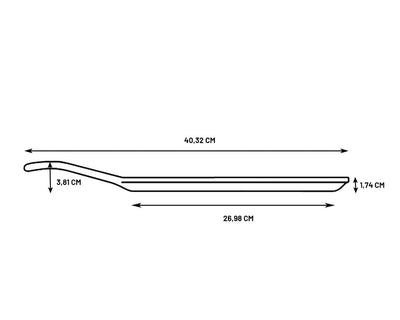 Lodge griddle held to show scale and thickness offering durable heat retention benefit