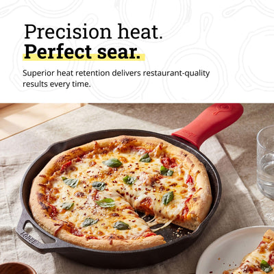Lodge skillet searing steak on stovetop for superior crust development