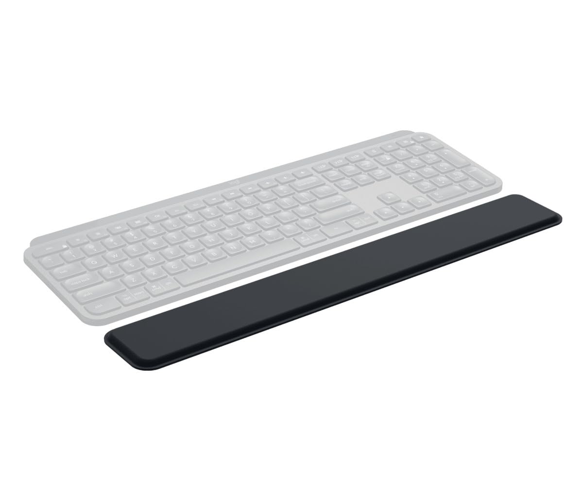 Logitech palm rest close-up of leatherette texture for comfortable feel