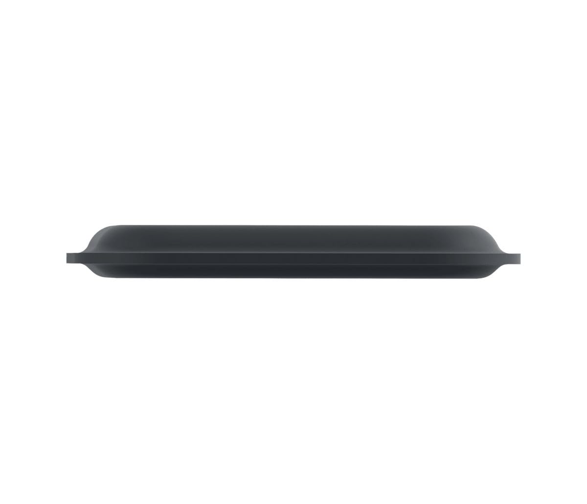 Logitech palm rest being wiped clean demonstrating stain-resistant finish