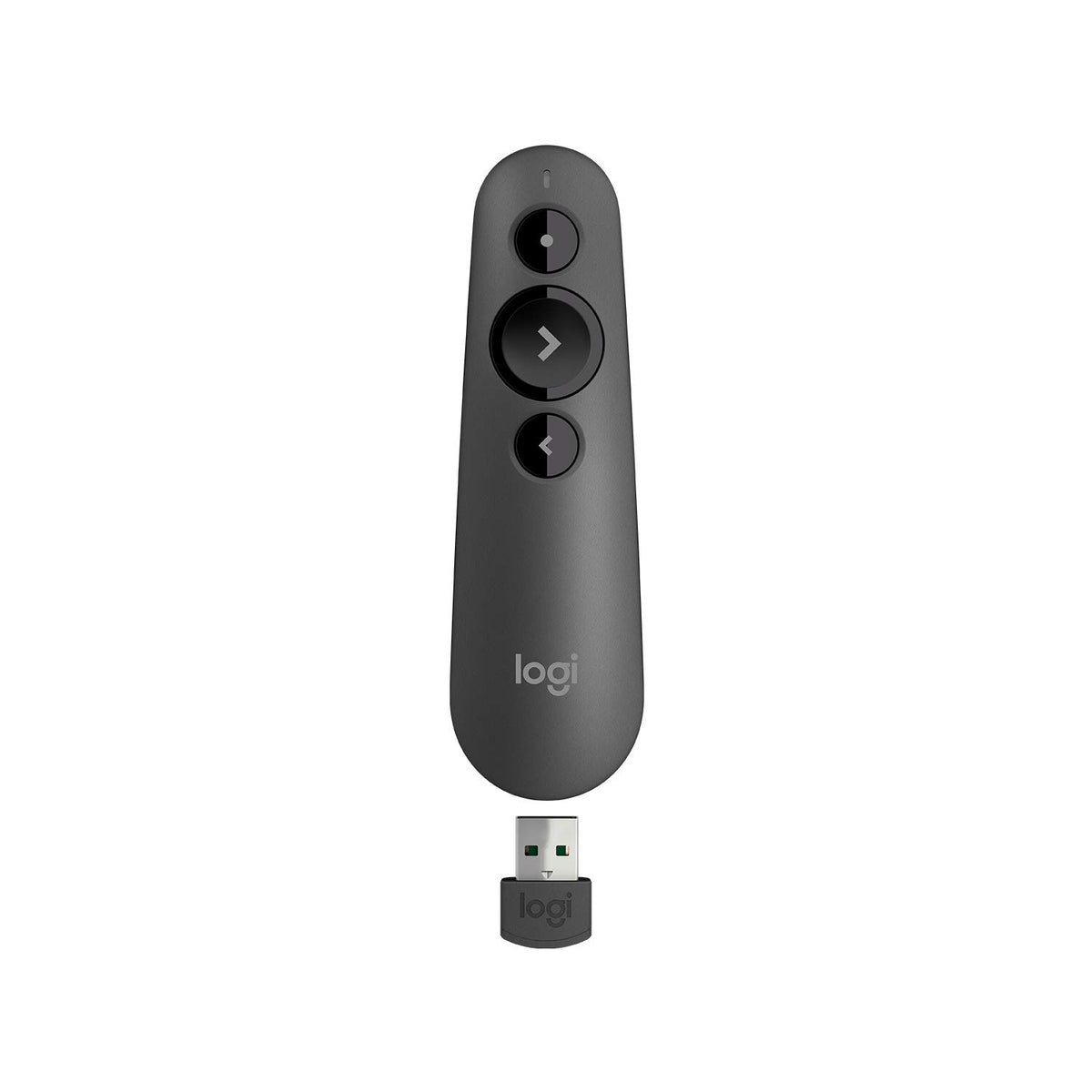 Logitech R500s frontal mostrando diseño ergonómico y control seguro