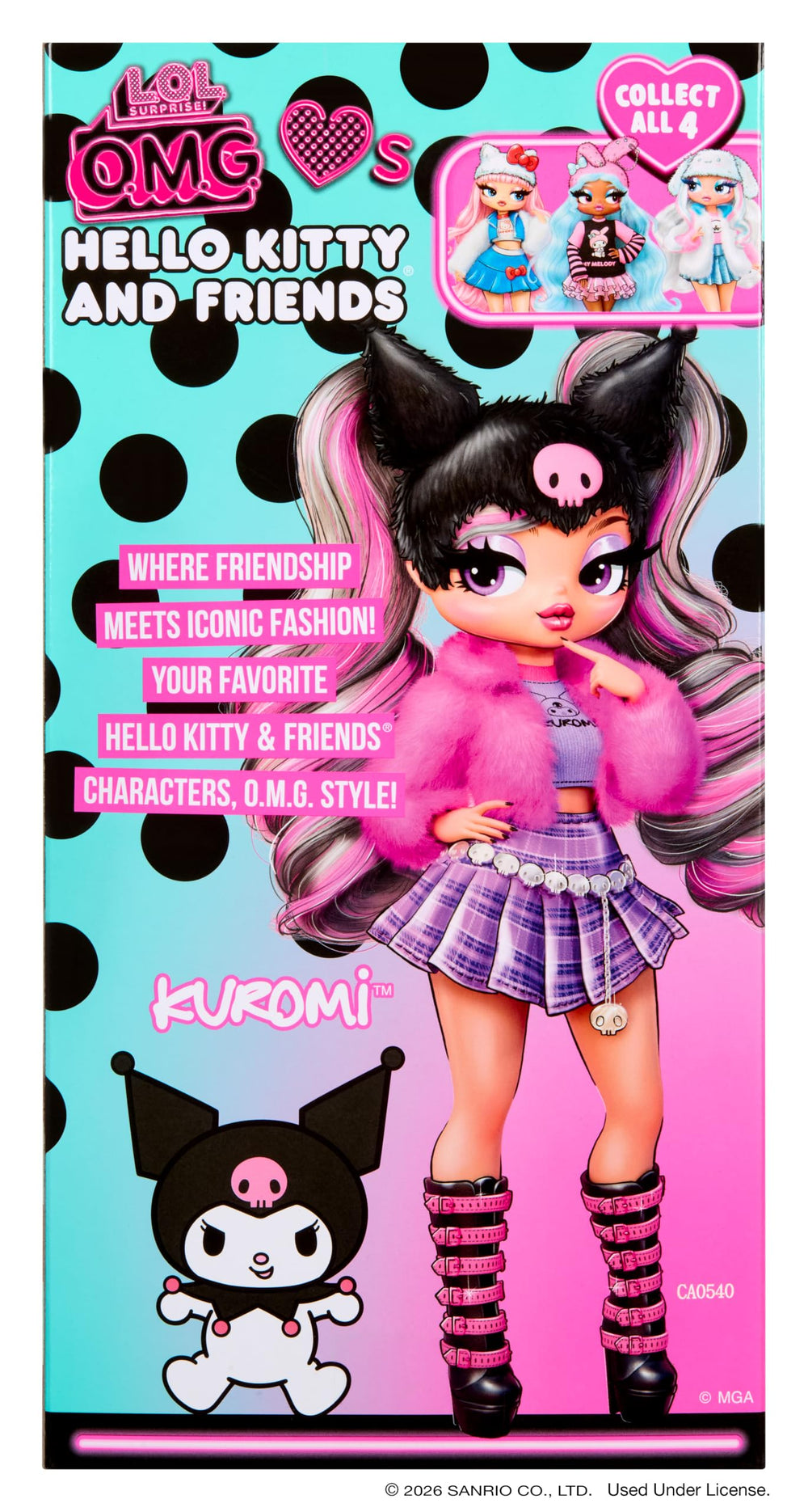 L.O.L. Surprise! Kuromi articulada posando para juegos y exposiciones dinámicas