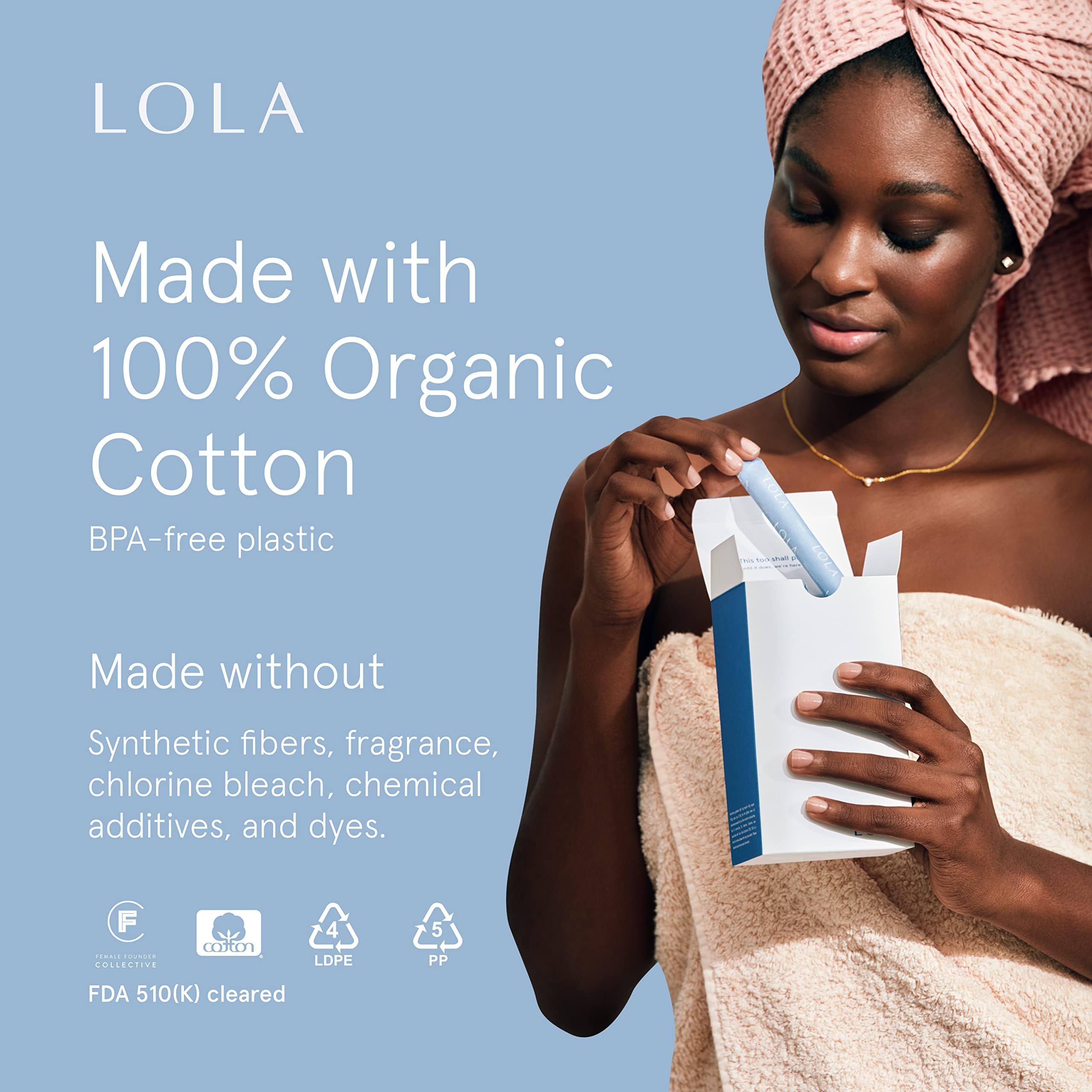 LOLA detalle del algodón orgánico que ilustra textura absorbente y natural