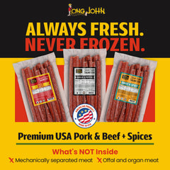 Long John Snacks comparación de tamaño muestra porción práctica y portátil