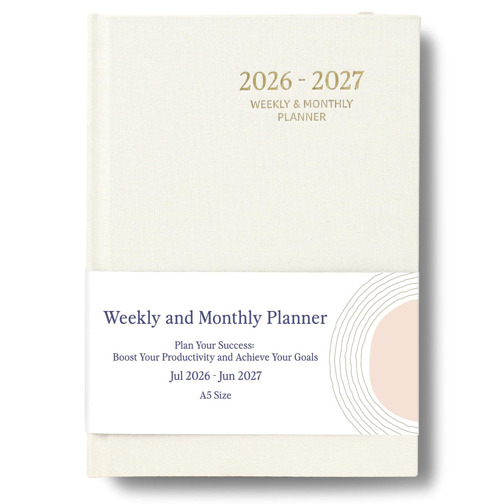 LONLAT planner tapa dura de lino resistente para uso diario