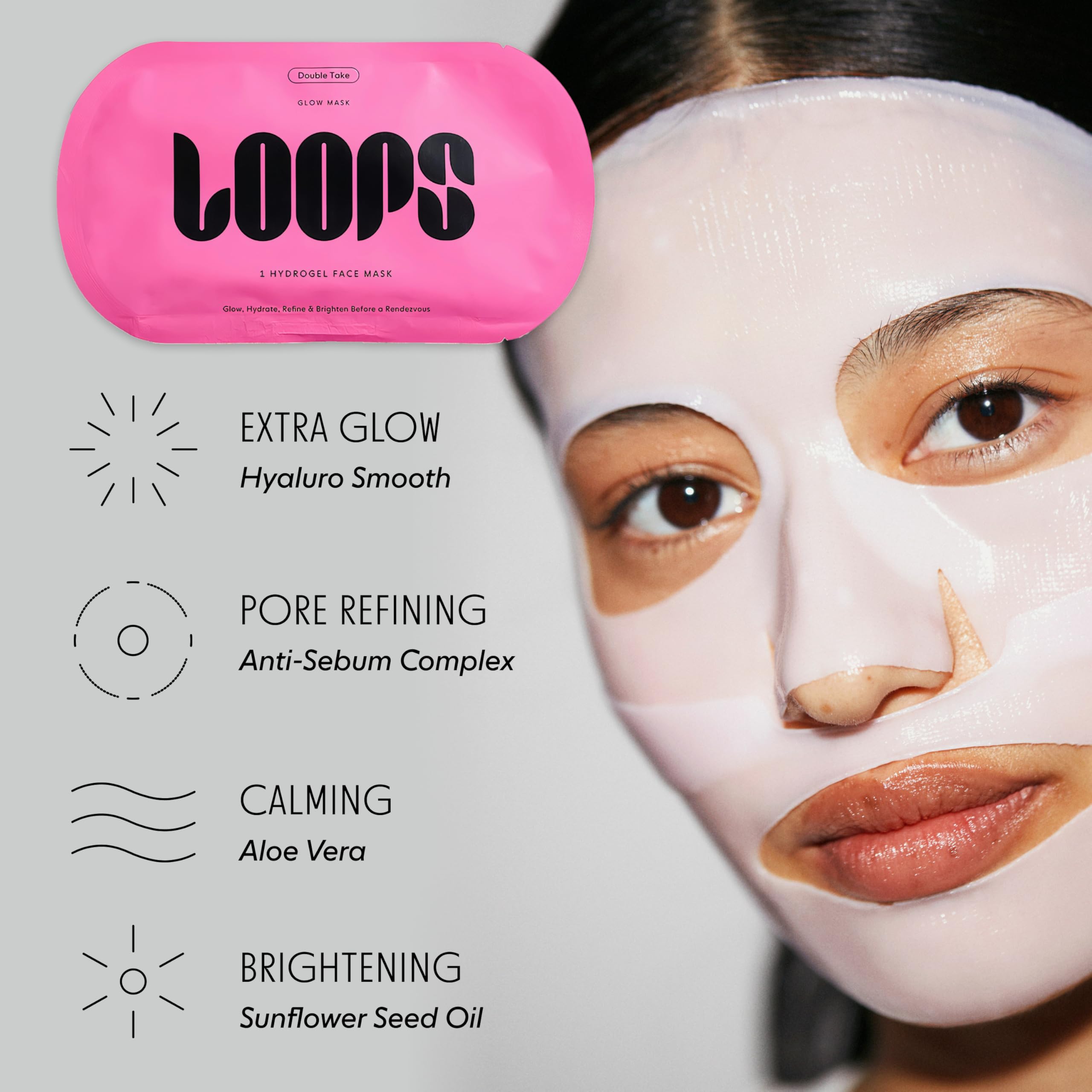 LOOPS comparación de tamaño con rostro para ver el ajuste real