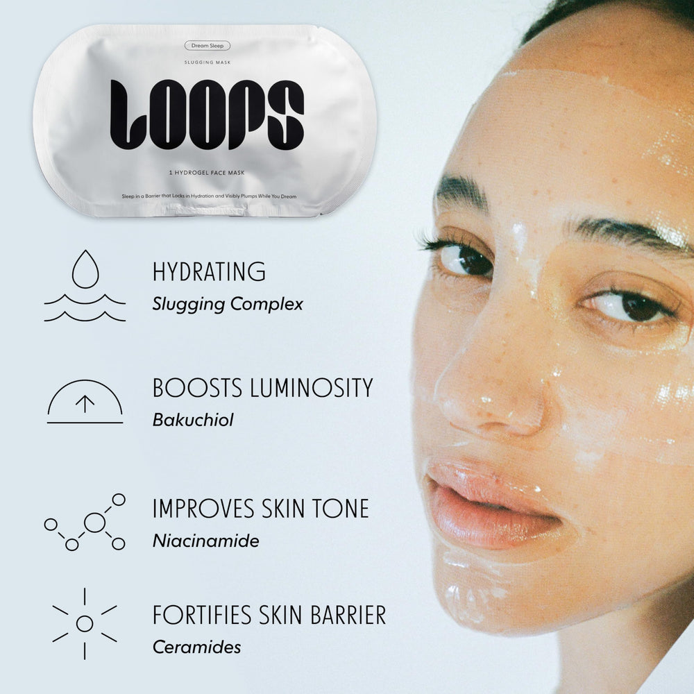 LOOPS etiqueta con ingredientes y sello Corea del Sur para confianza