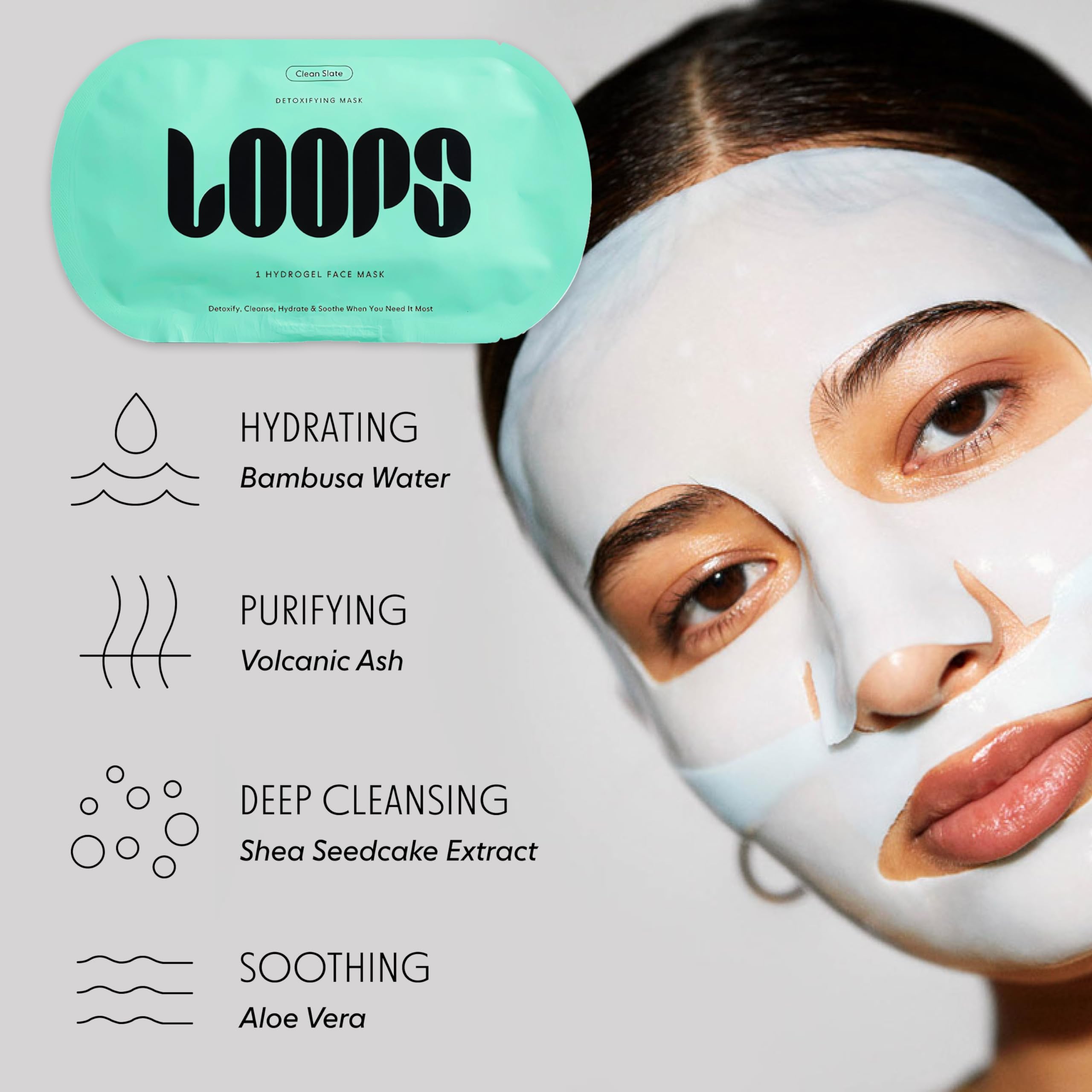 LOOPS mascarilla cortada en dos partes para ajuste en diferentes rostros