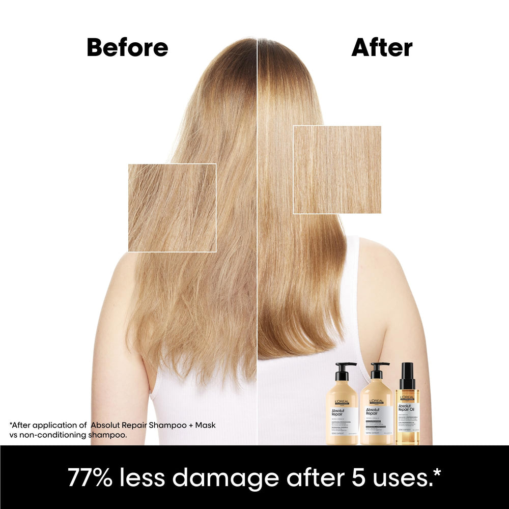 L'Oréal Professionnel acondicionador en uso para desenredar y suavizar mechones