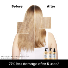L'Oréal Professionnel acondicionador en uso para desenredar y suavizar mechones