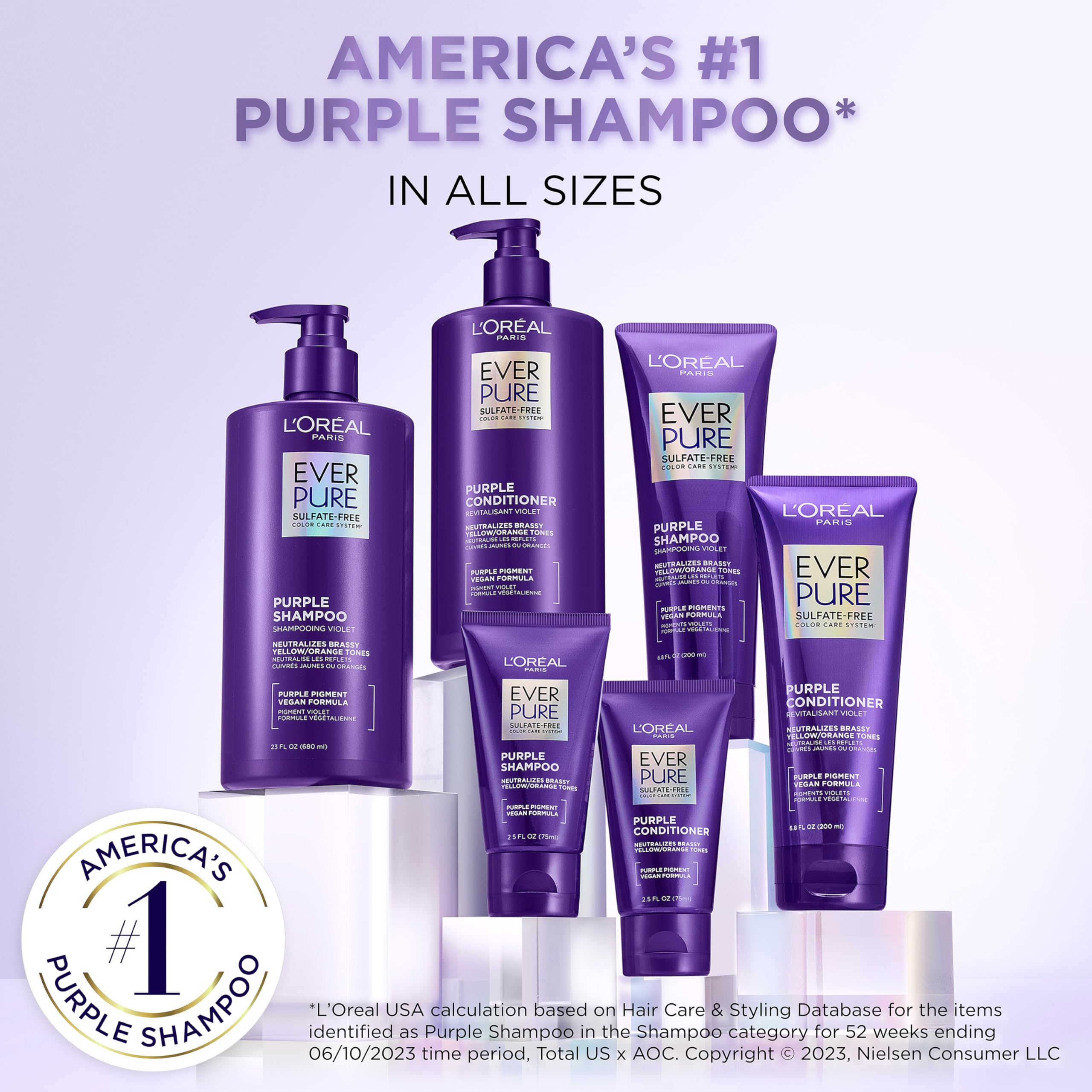 L'Oreal Paris EverPure acondicionador aplicado en ducha para manejo y suavidad