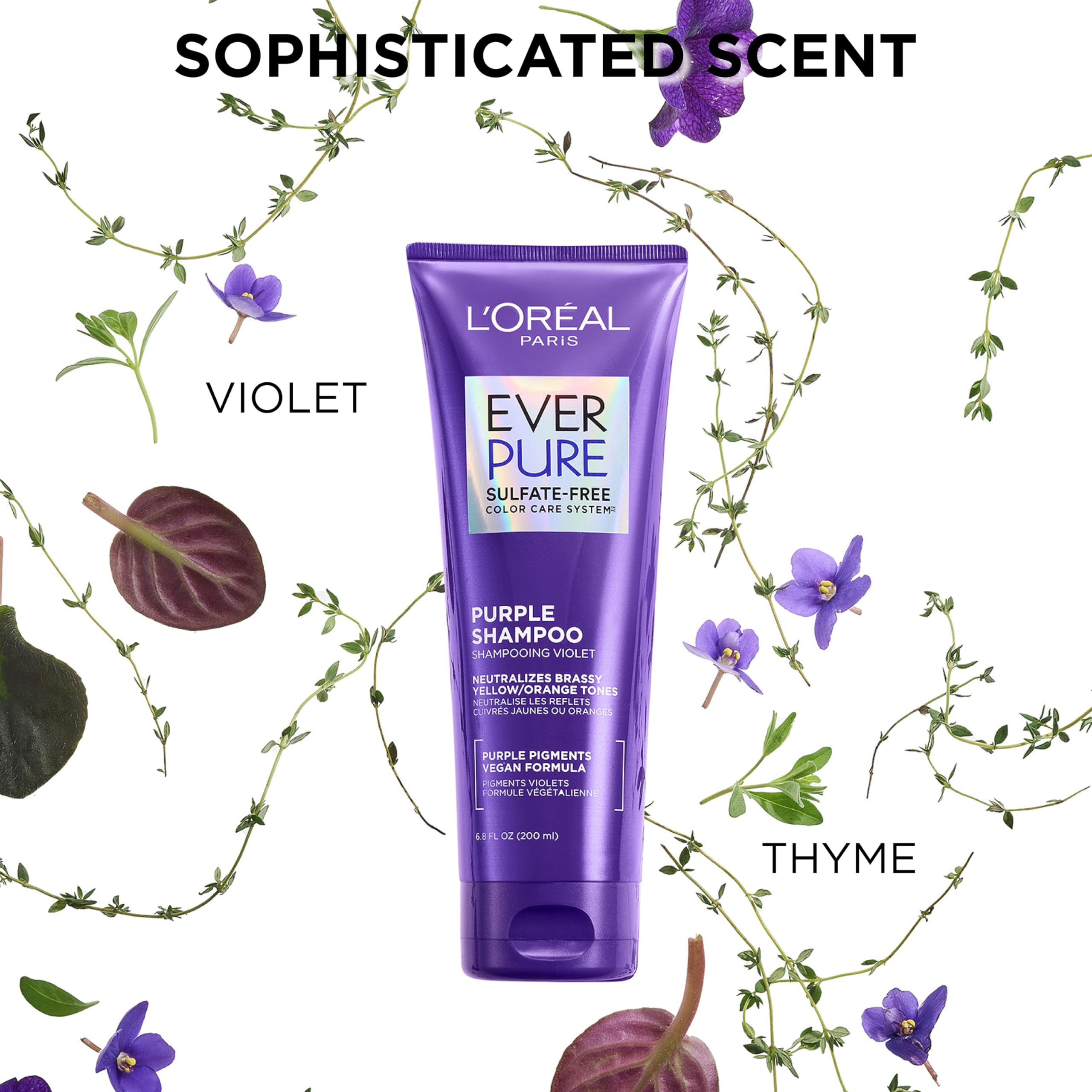 L'Oreal Paris EverPure comparación de longitudes antes y después del uso