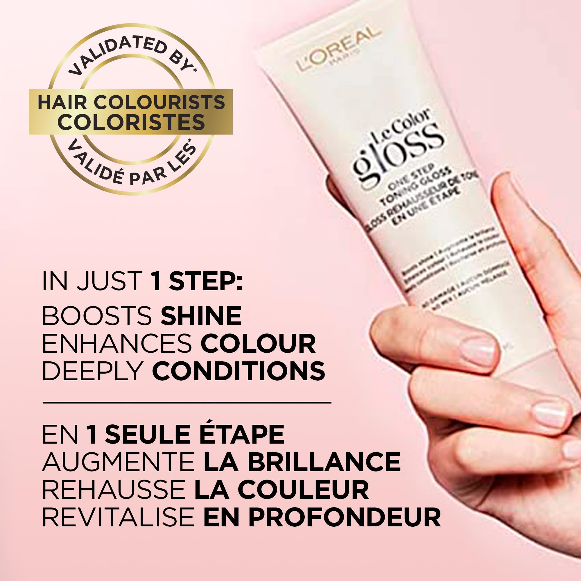 L'Oreal Paris resultado en cabello con brillo frío y apariencia saludable