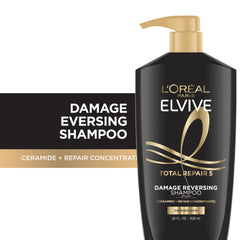 L'Oreal Paris espuma del champú mostrando limpieza suave y hidratación