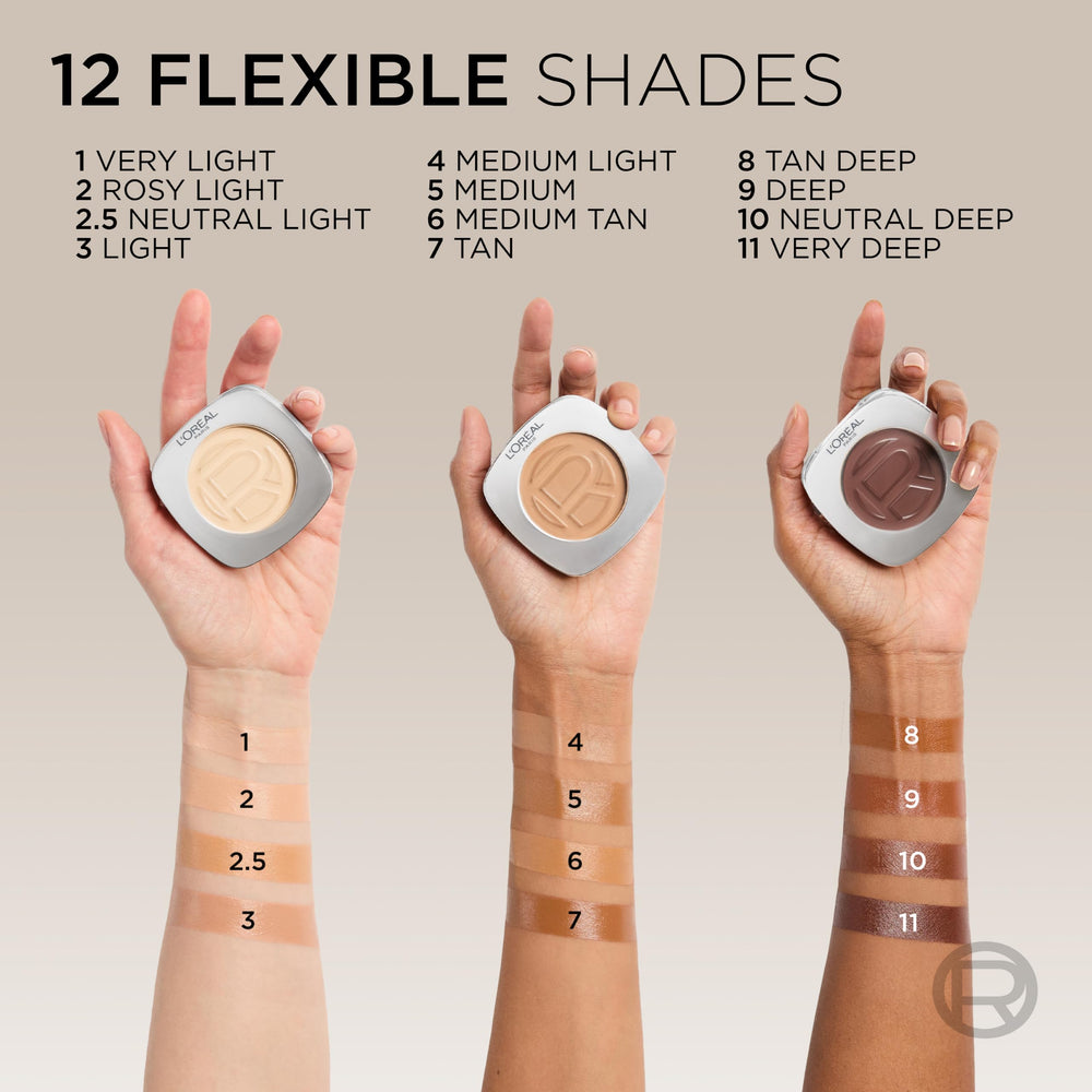 L'Oreal Paris espejo integrado en el compacto, ideal para retoques fuera de casa