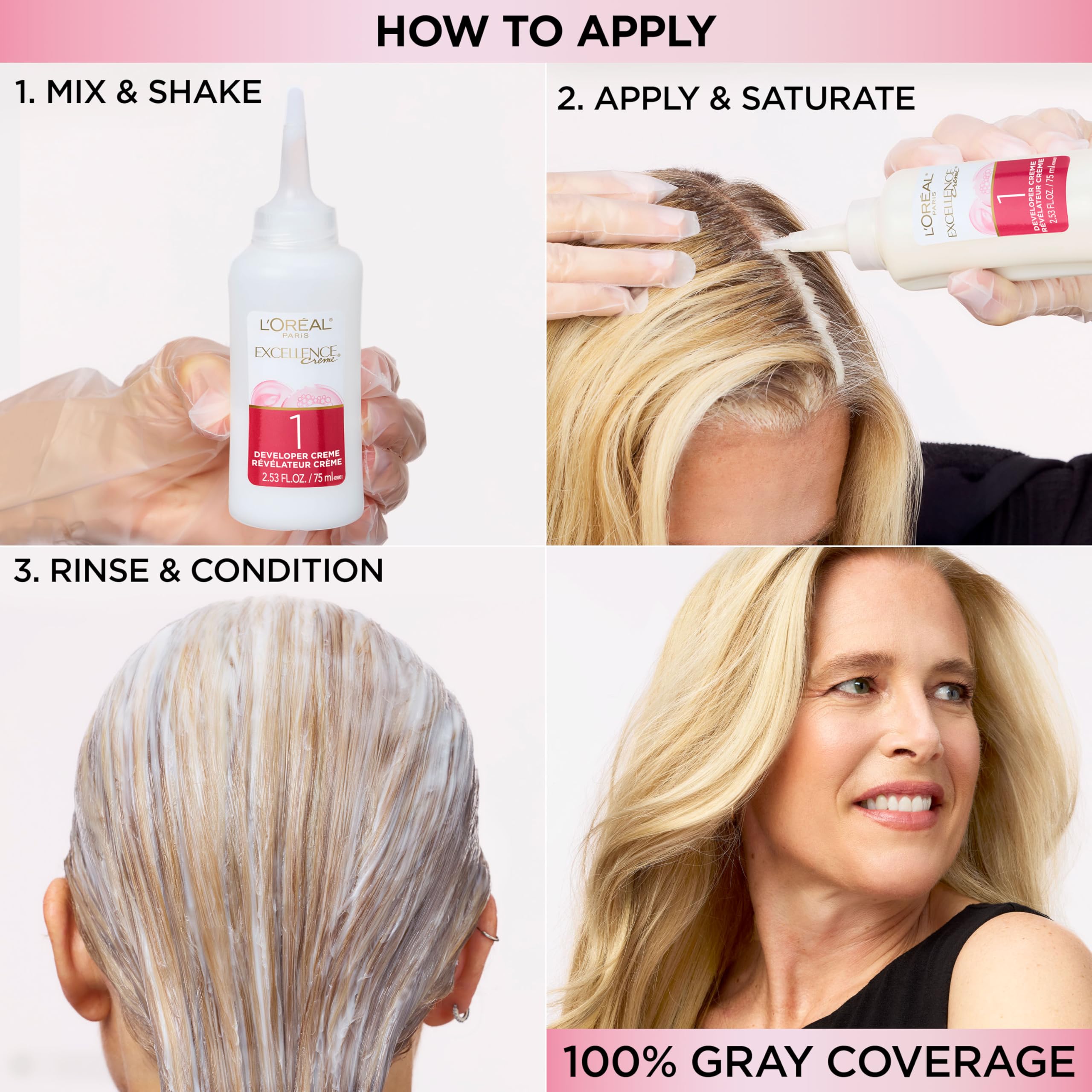 L'Oreal Paris cabello rubio medio en estilo de vida con brillo y color uniforme