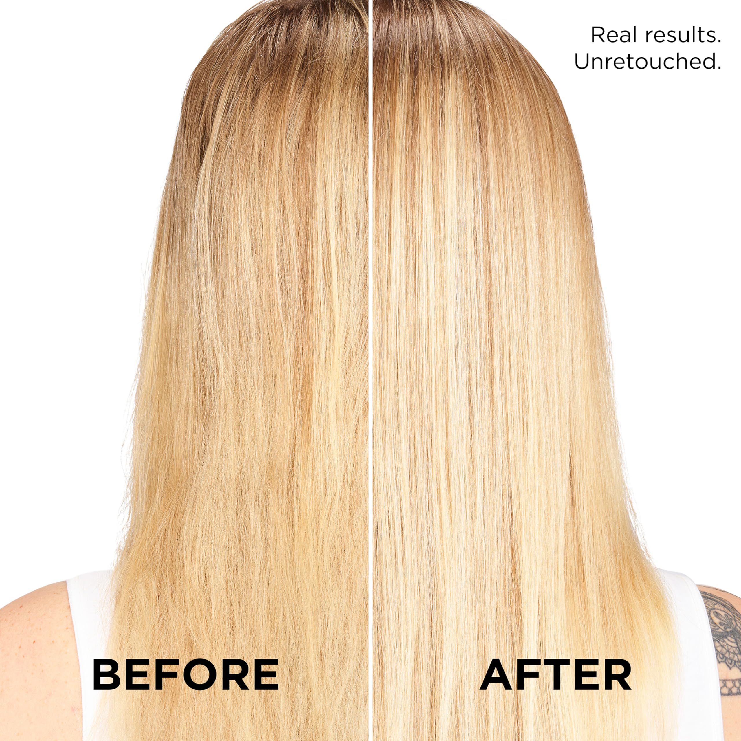L'Oreal Paris EverPure Blonde en uso demostrando limpieza suave y brillo