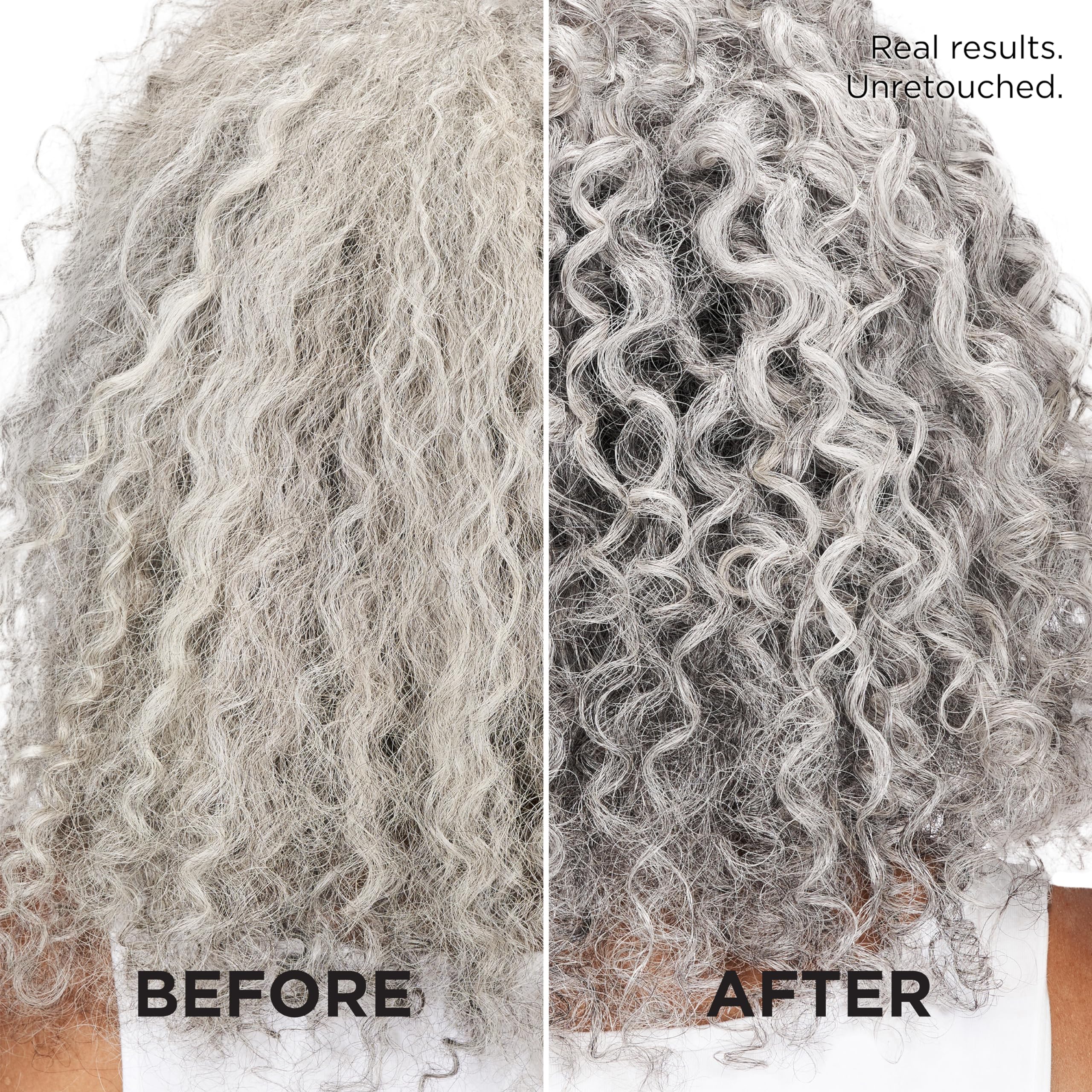 L'Oreal Paris EverPure lifestyle persona con cabello gris cuidado y volumen