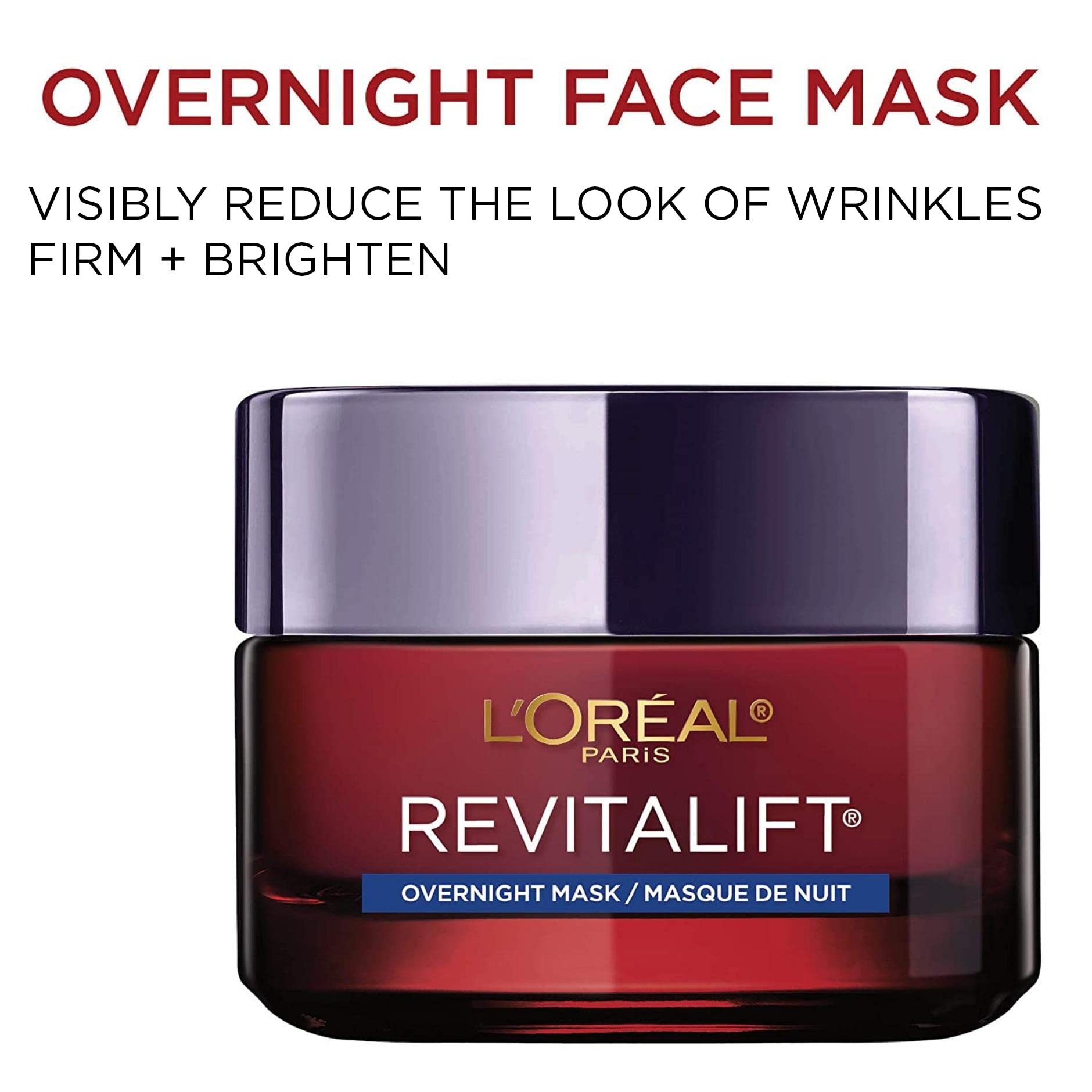 L'Oreal Paris bote abierto con crema para aplicar y mejorar la hidratación nocturna