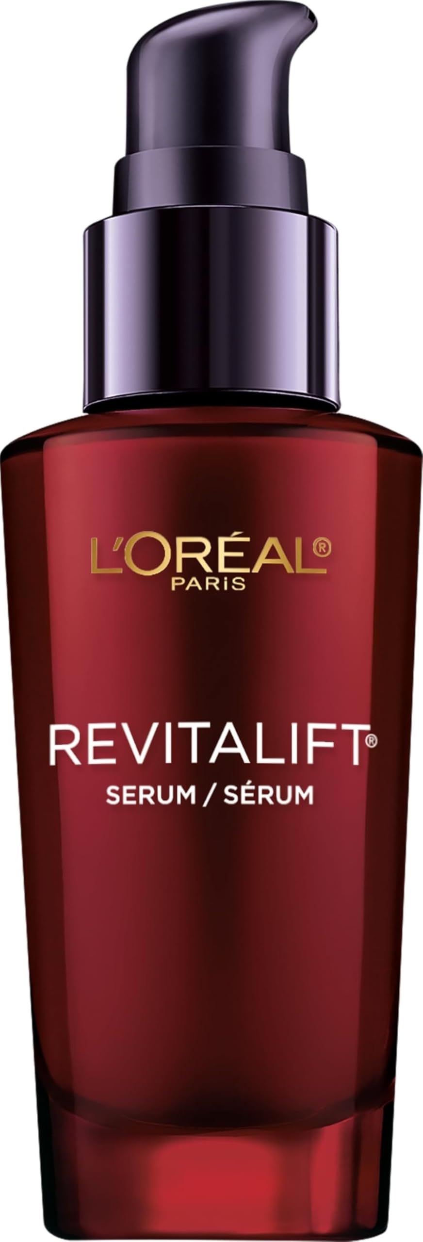 L'Oreal Paris envase frontal del sérum Revitalift mostrando el diseño y beneficios