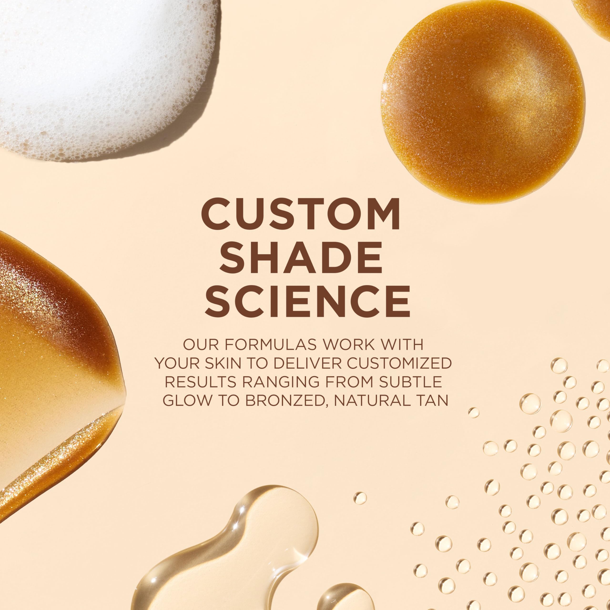 L'Oreal Paris visible before and after swipe showing natural medium tan development
