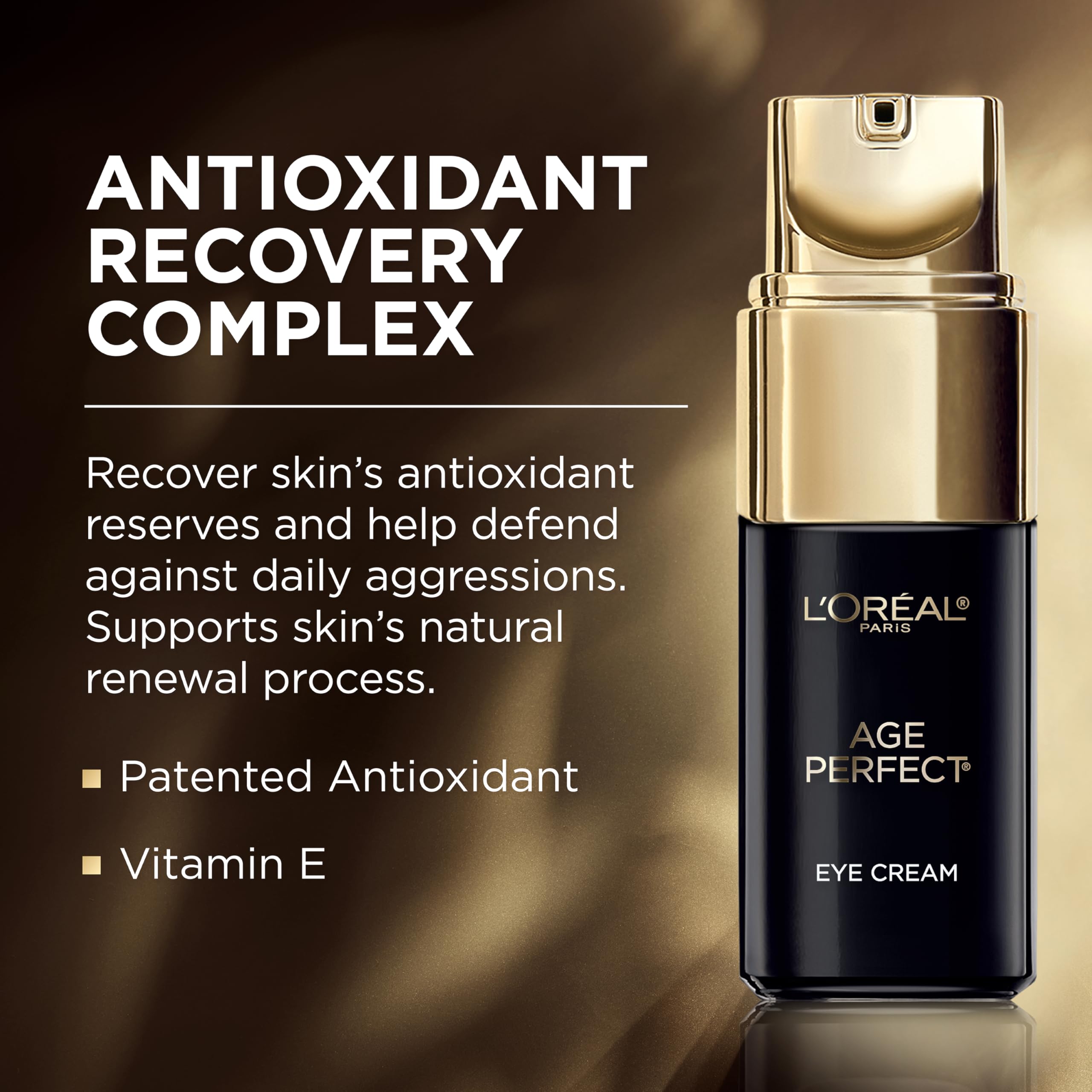 L'Oreal Paris textura cremosa de Age Perfect Eye que hidrata sin ser grasa