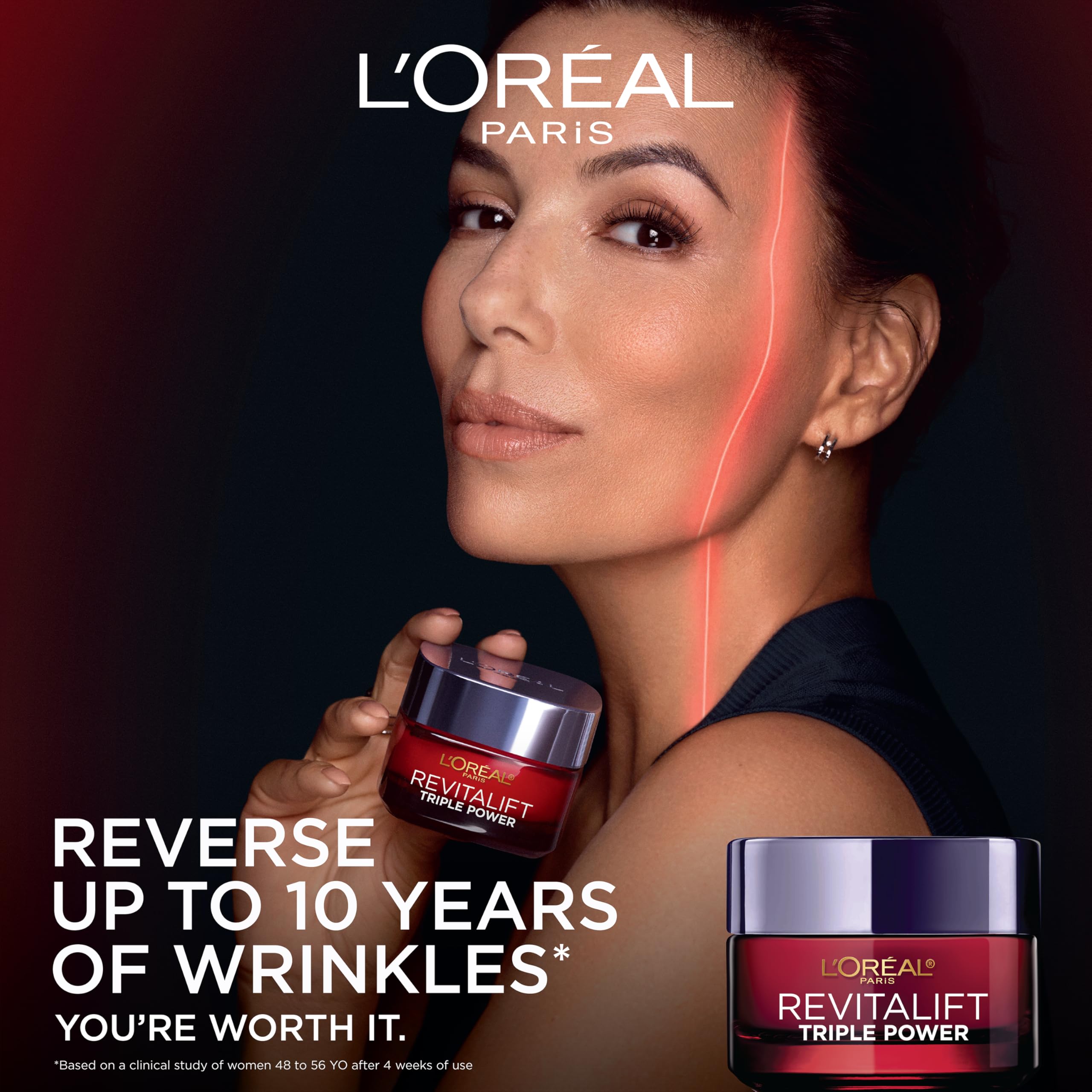 L'Oreal Paris textura cremosa en primer plano para hidratación visible