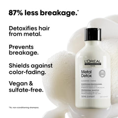 L'Oréal Professionnel aplicando el champú en cabello para detox