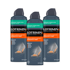 Lotrimin frente pack de tres latas, solución antifúngica práctica