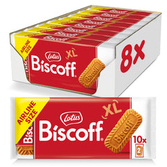 Lotus Biscoff frente del paquete mostrando el diseño y conveniencia