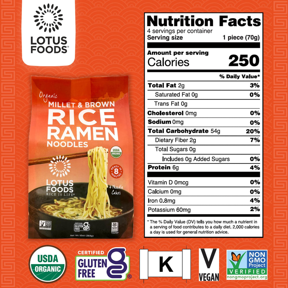 Lotus Foods fideos en tazón listo para comer, versatilidad y sabor limpio
