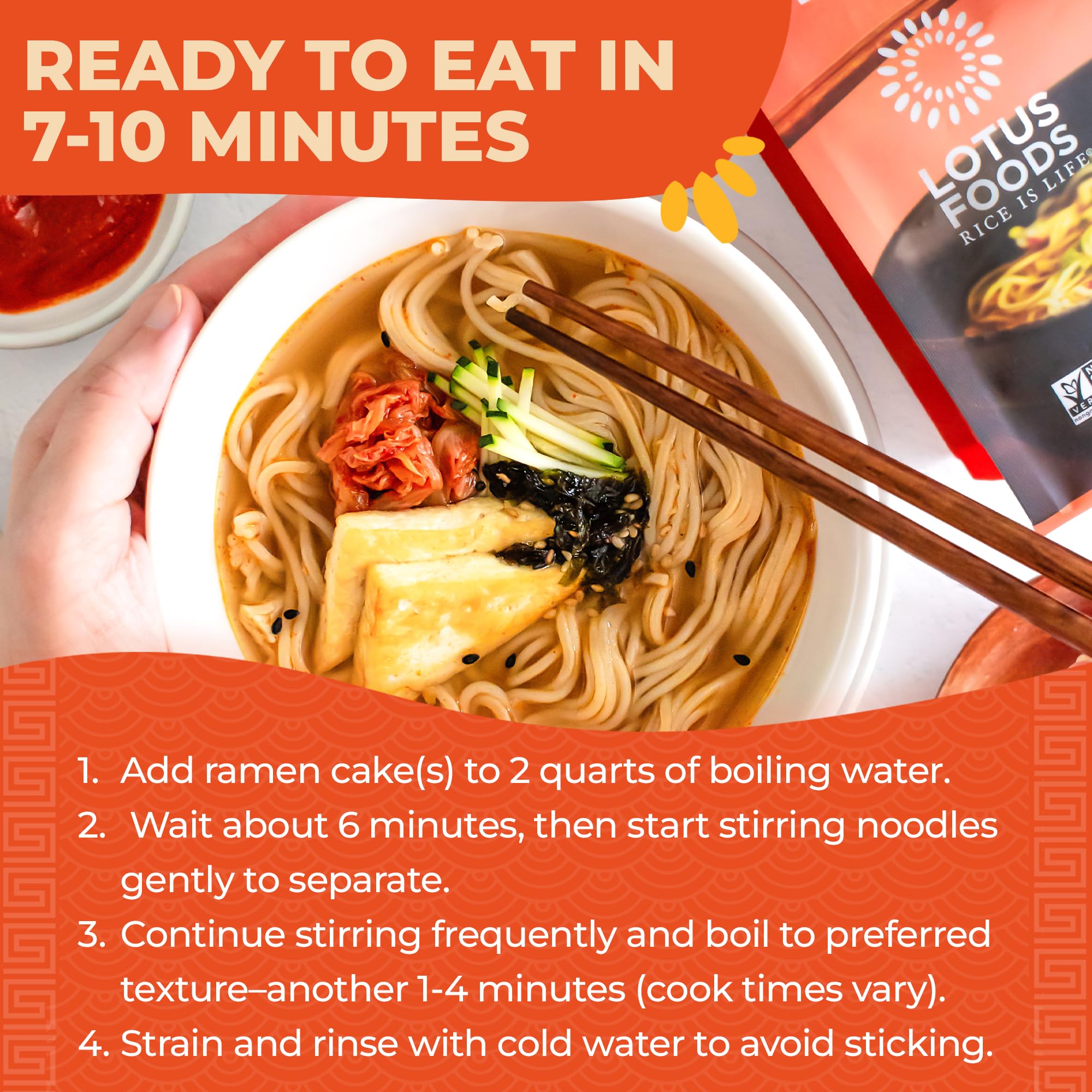 Lotus Foods fideos salteados con verduras, opción rápida y nutritiva