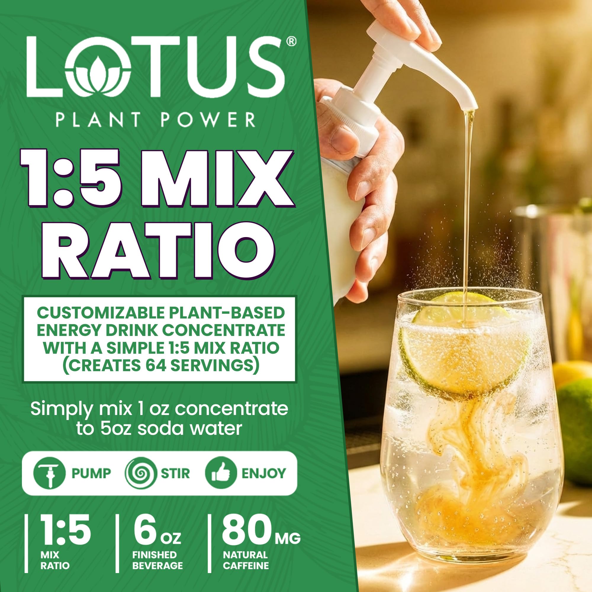 Lotus Plant Power uso en cafetería para crear bebidas y personalizar sabores
