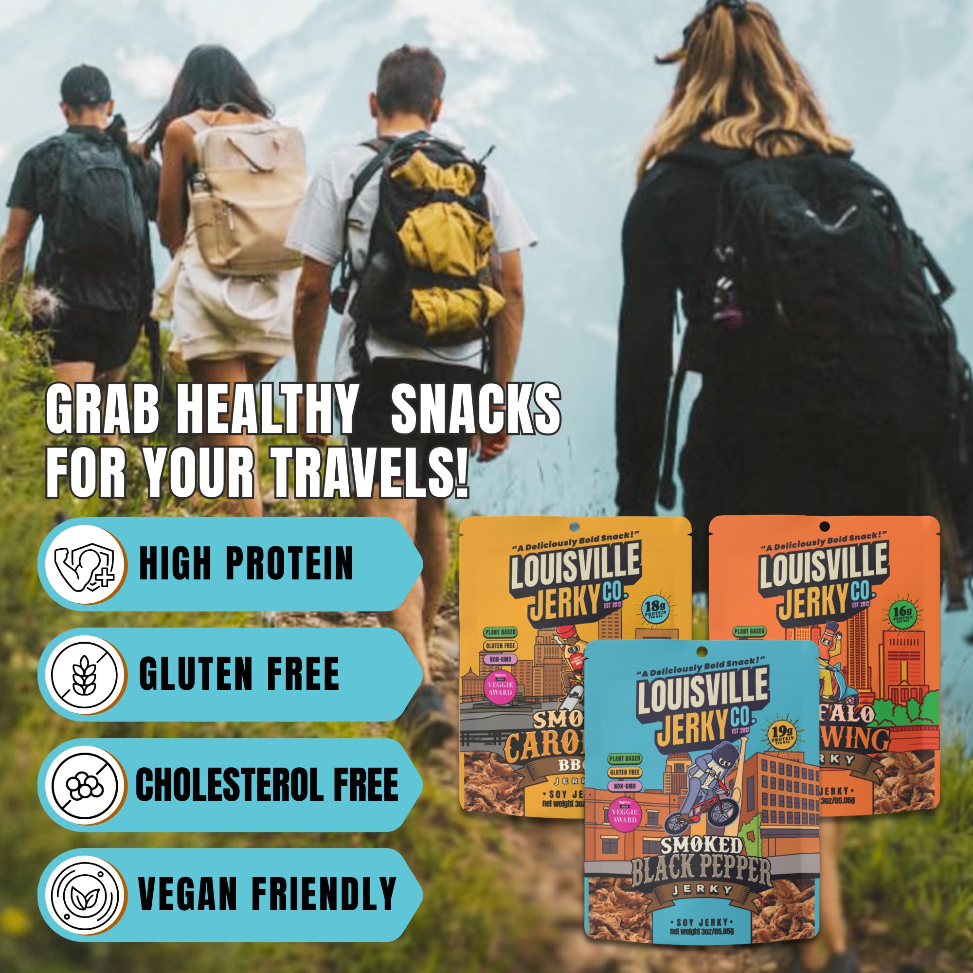 Louisville Vegan Jerky ingredients bowl with maple and tamari showing local sourcing benefit