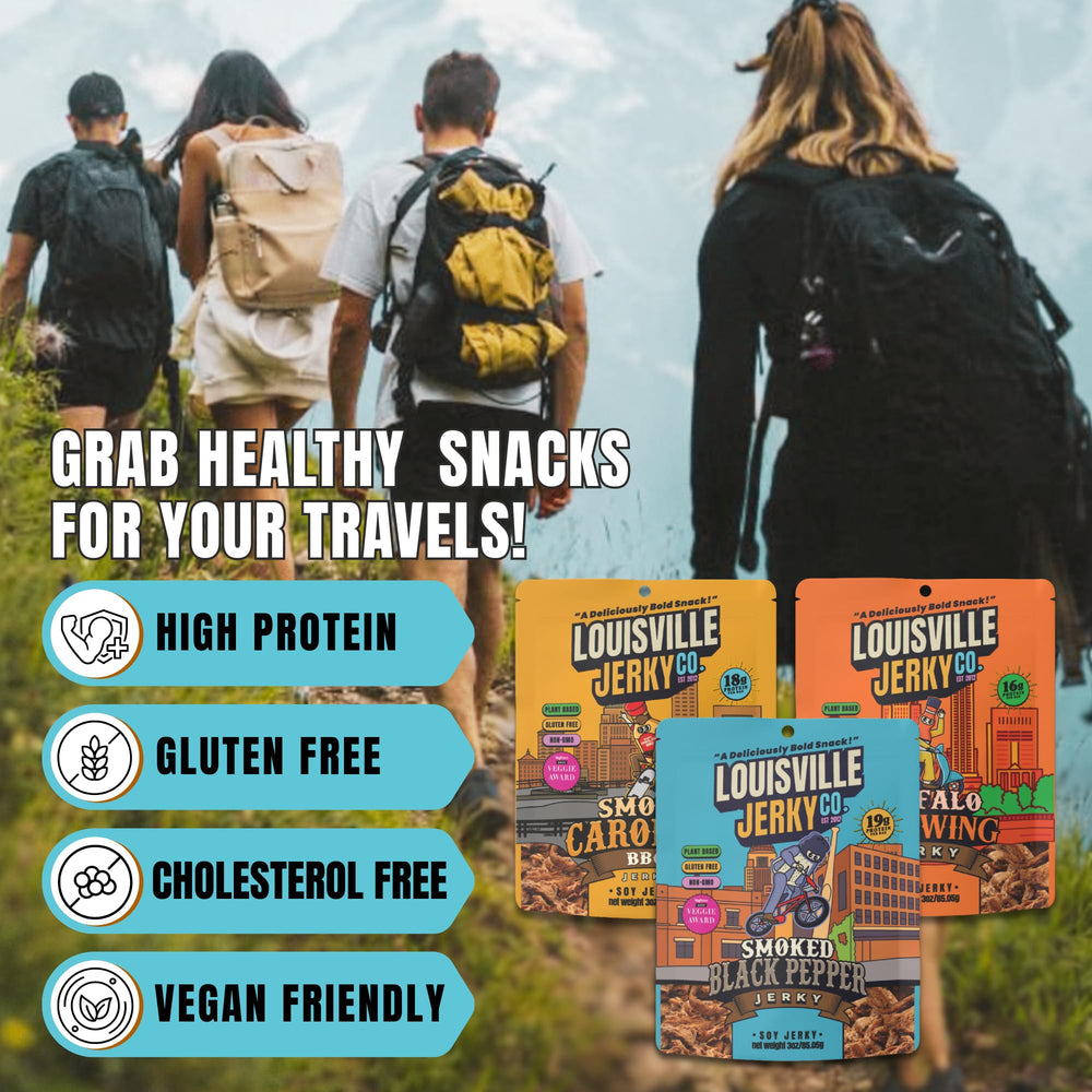 Louisville Vegan Jerky ingredients bowl with maple and tamari showing local sourcing benefit