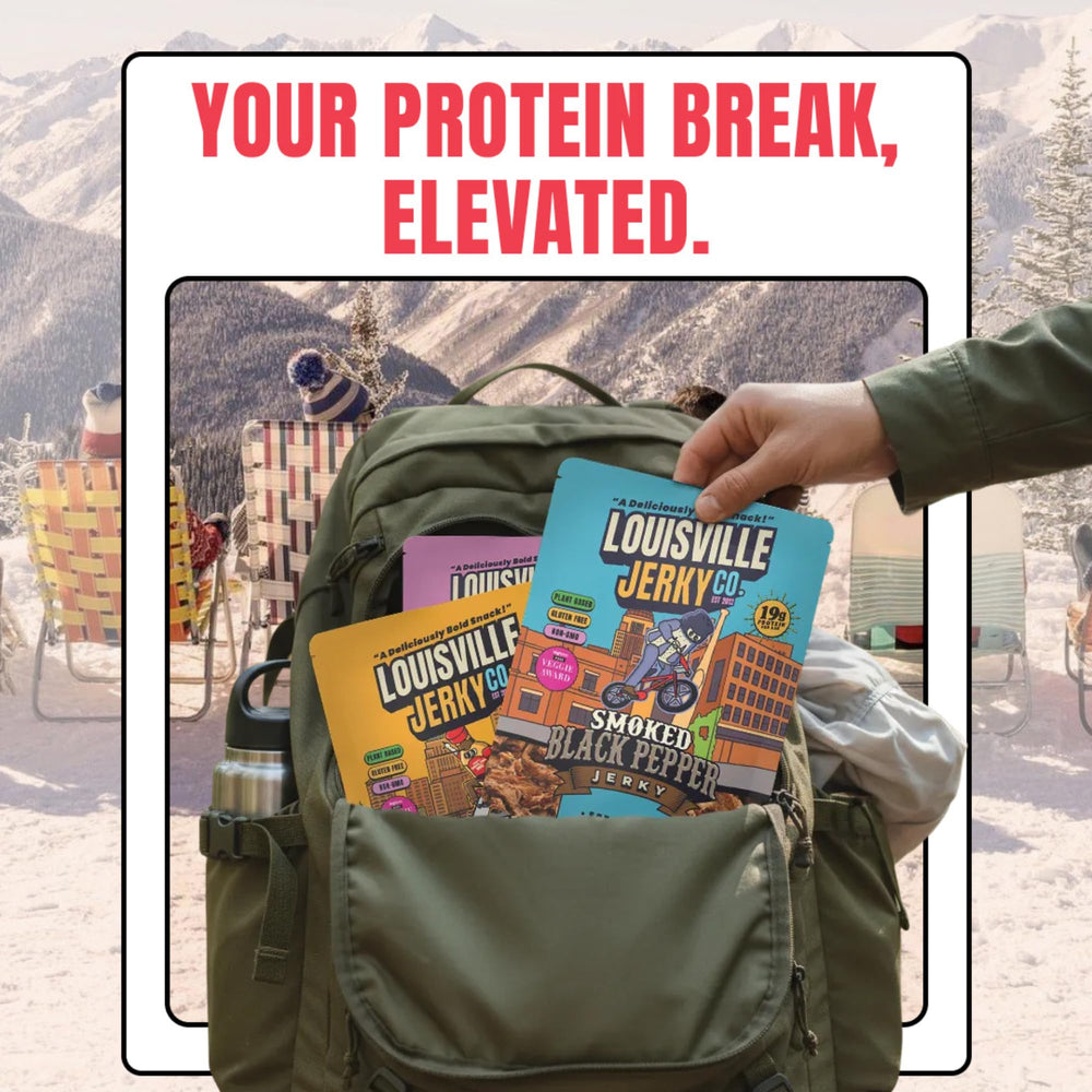 Louisville Vegan Jerky product label and nutrition facts showing transparency benefit